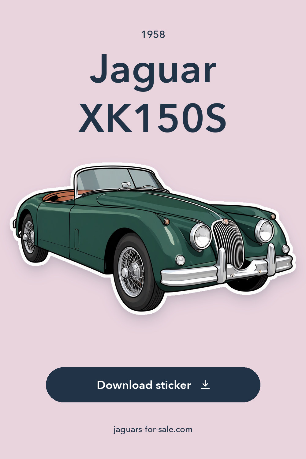 1958 Jaguar XK150S sticker preview