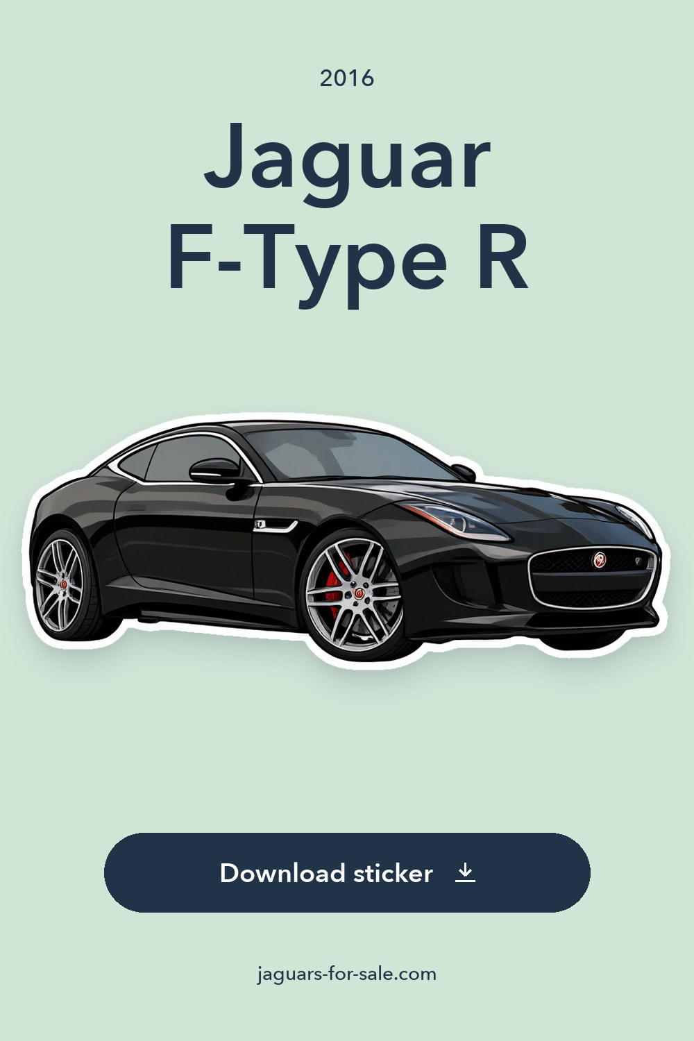 2016 Jaguar F-Type R sticker preview