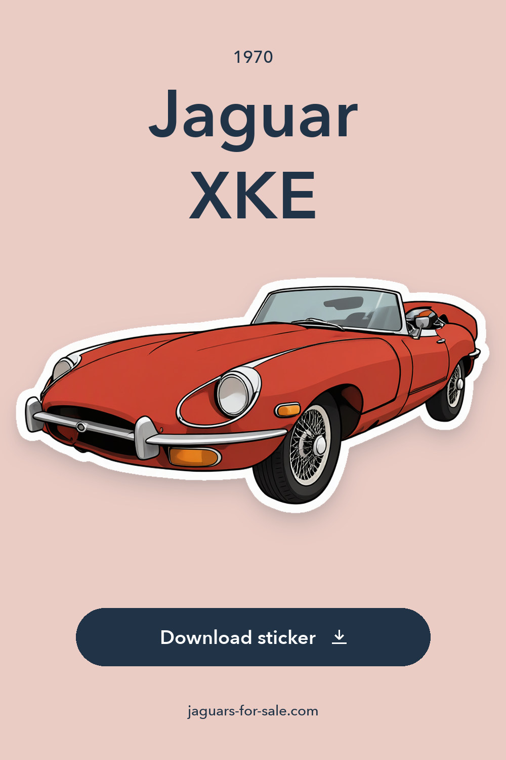 1970 Jaguar XKE sticker preview