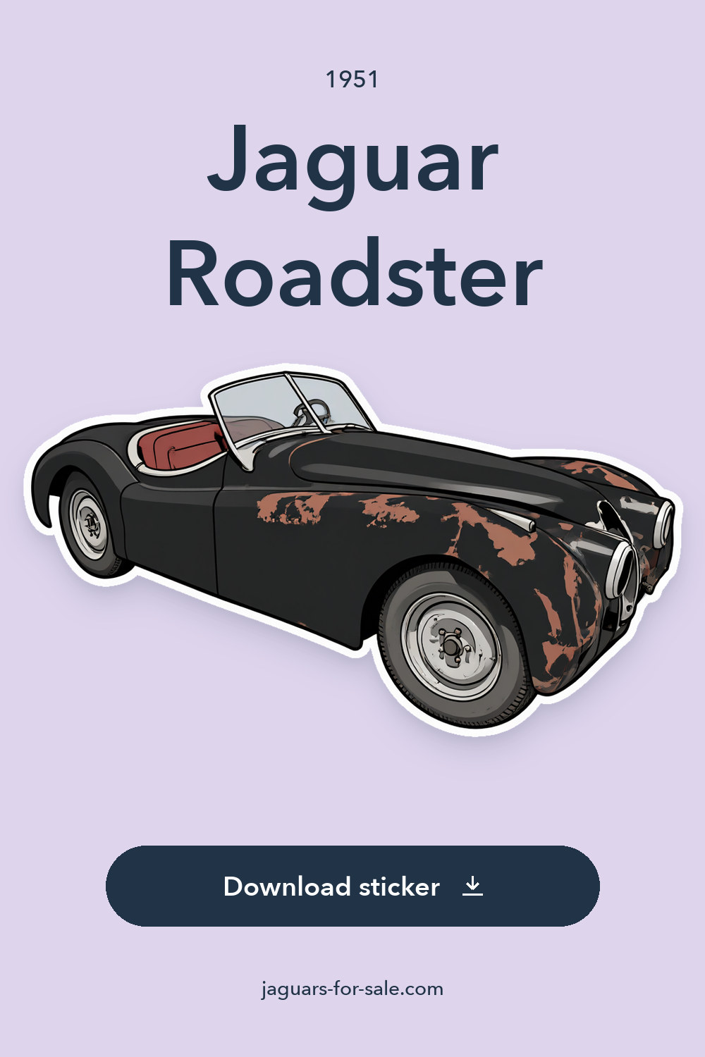 1951 Jaguar Roadster sticker preview