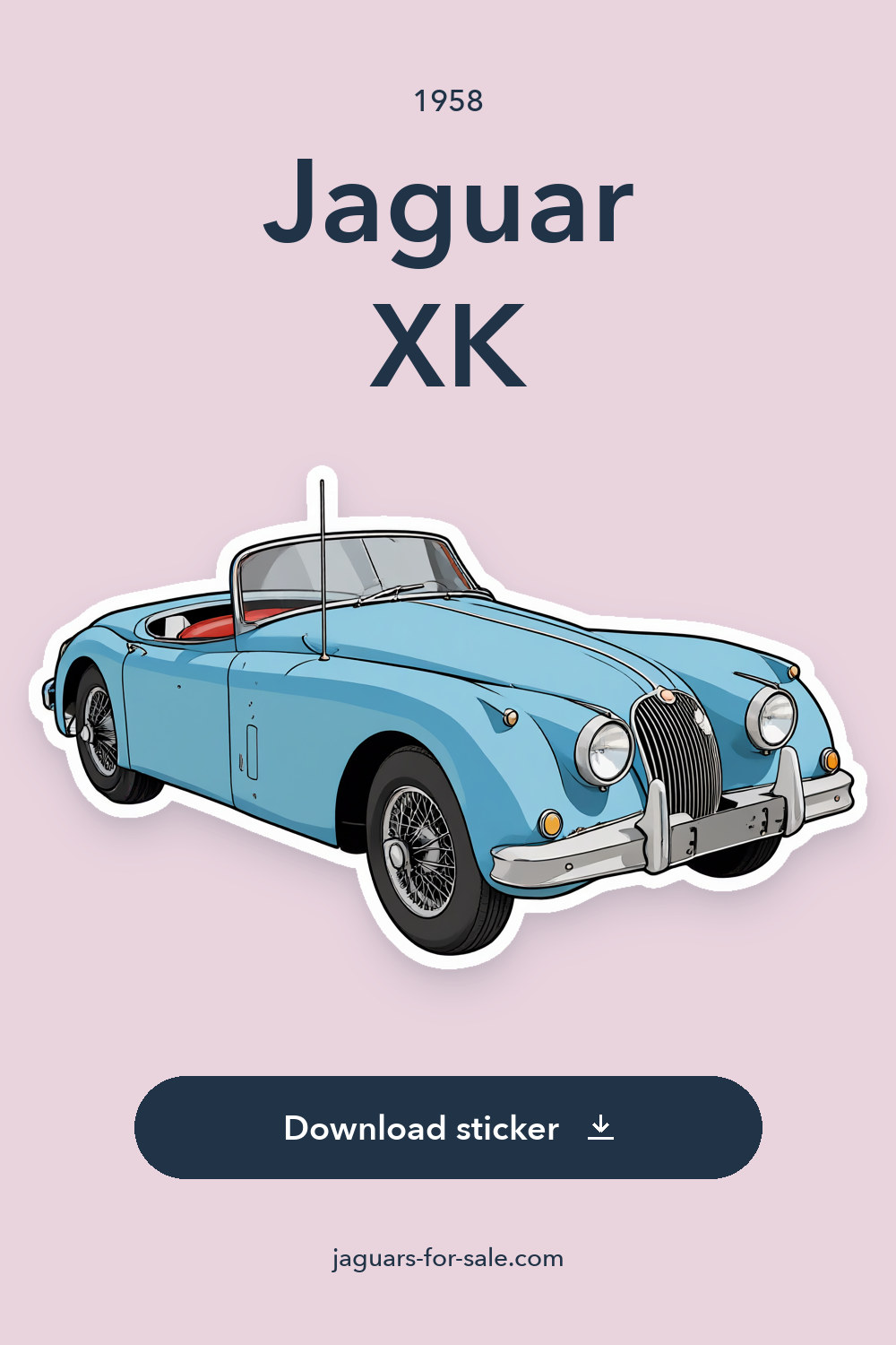 1958 Jaguar XK sticker preview