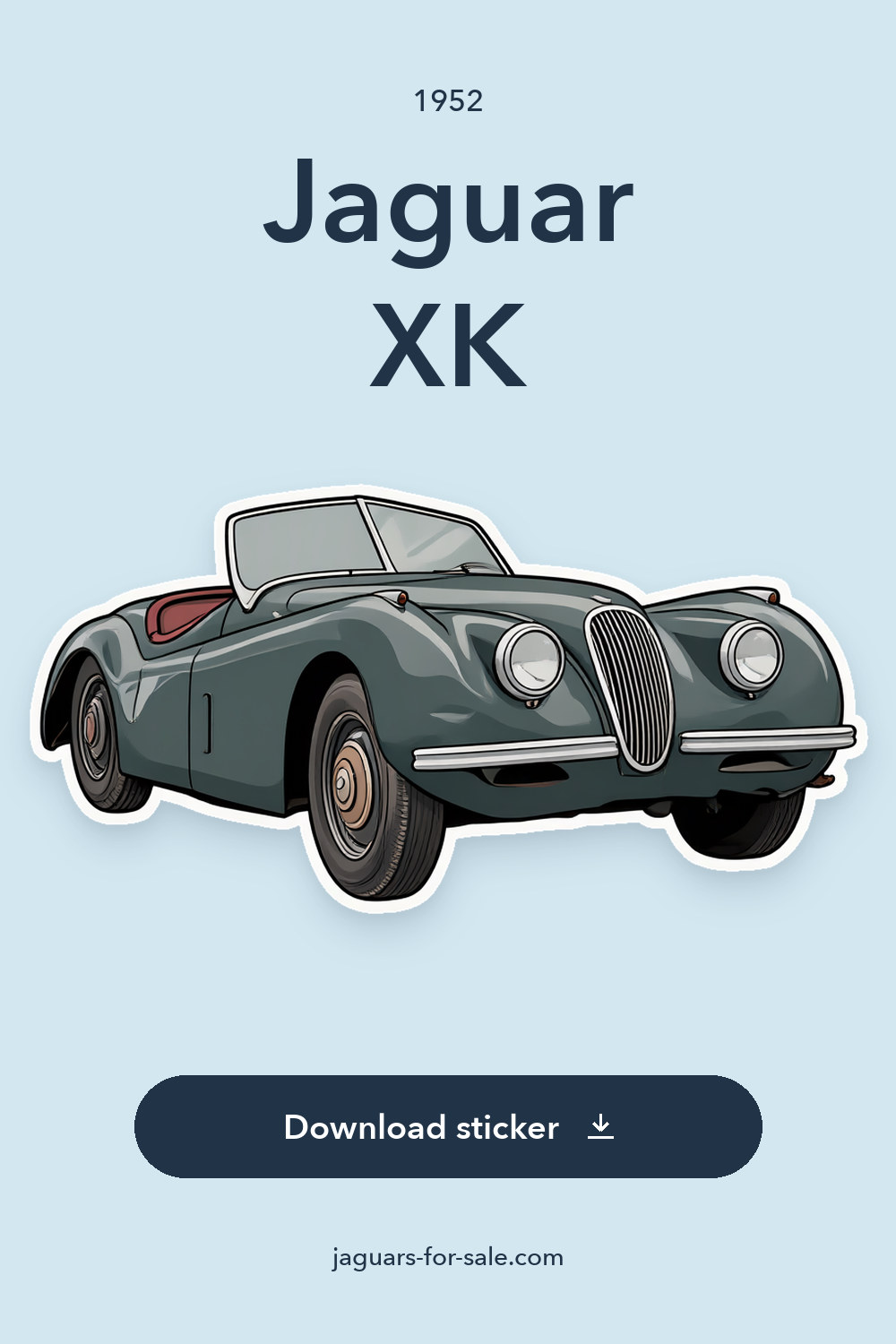 1952 Jaguar XK sticker preview