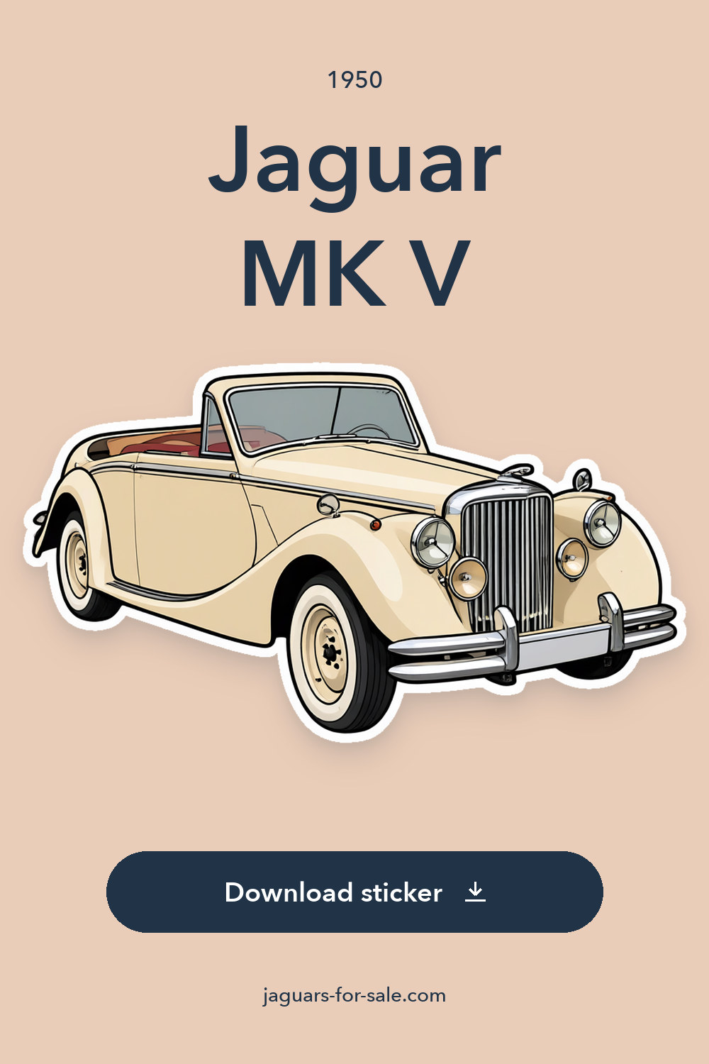 1950 Jaguar MK V sticker preview