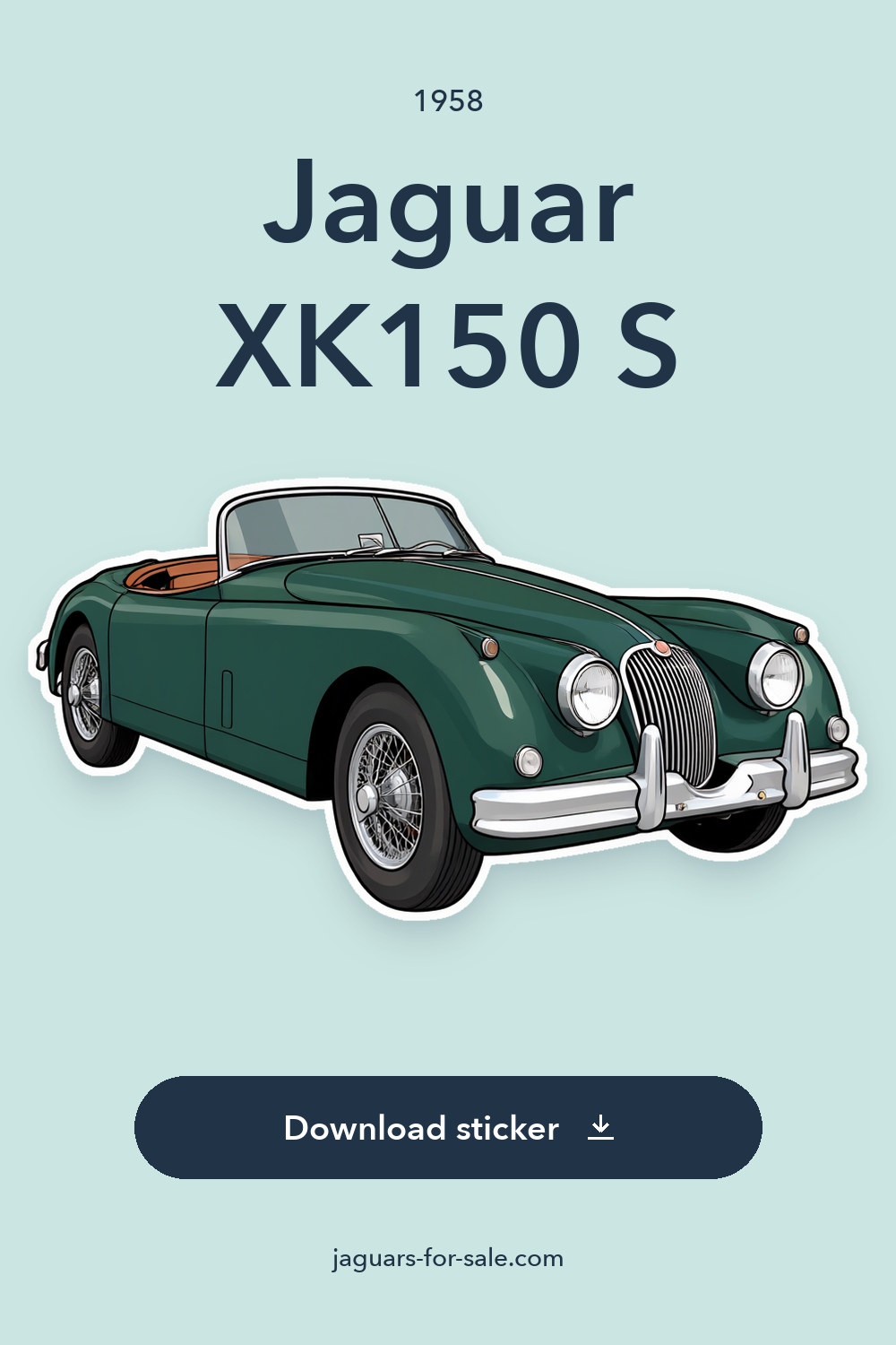 1958 Jaguar XK150 S sticker preview