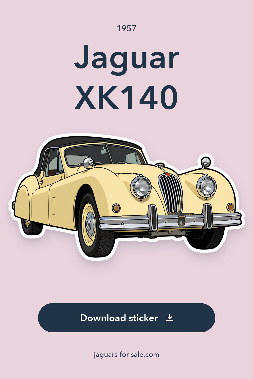 1957 Jaguar XK140 sticker preview