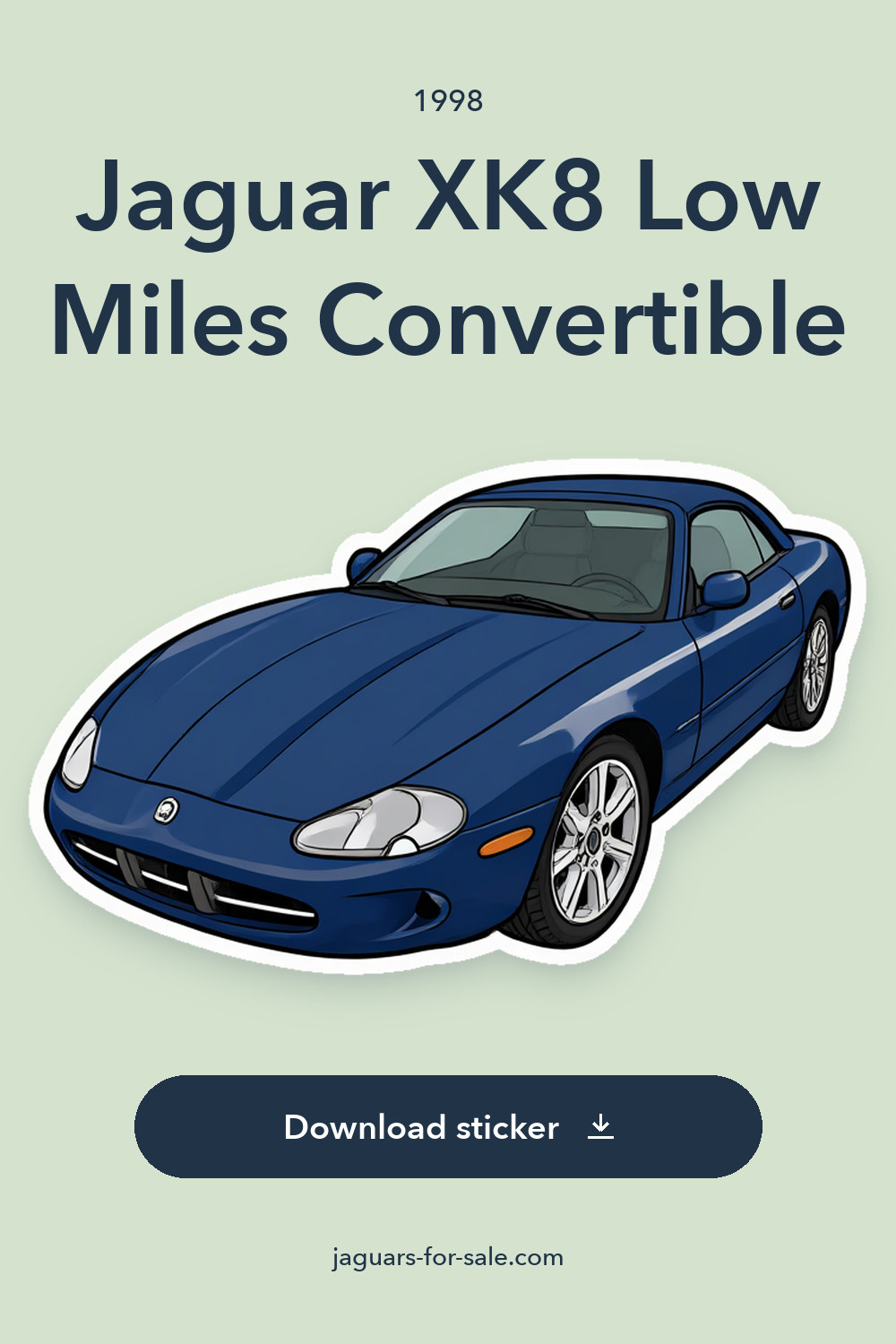 1998 Jaguar XK8 Low Miles Convertible sticker preview