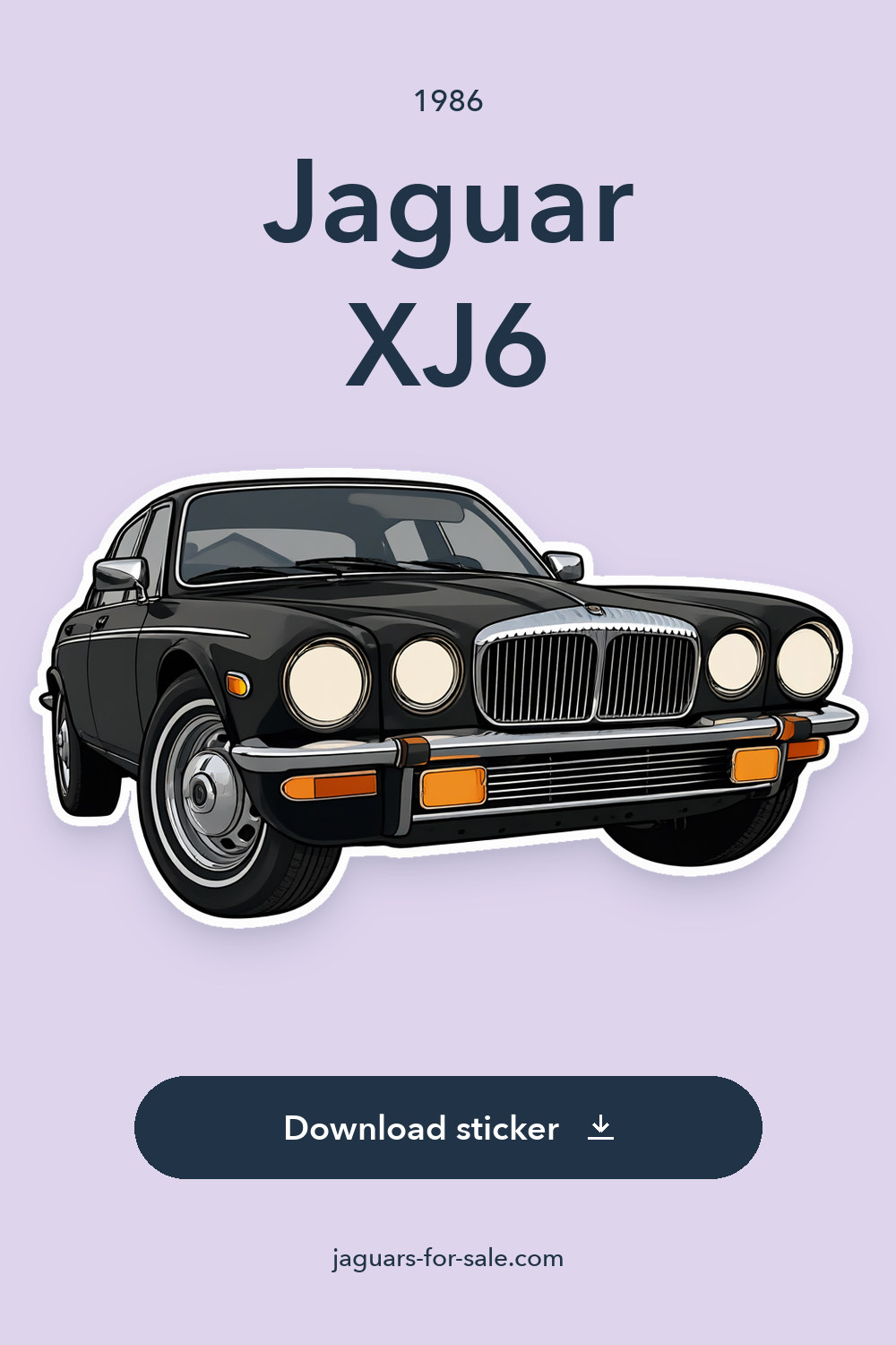 1986 Jaguar XJ6 sticker preview
