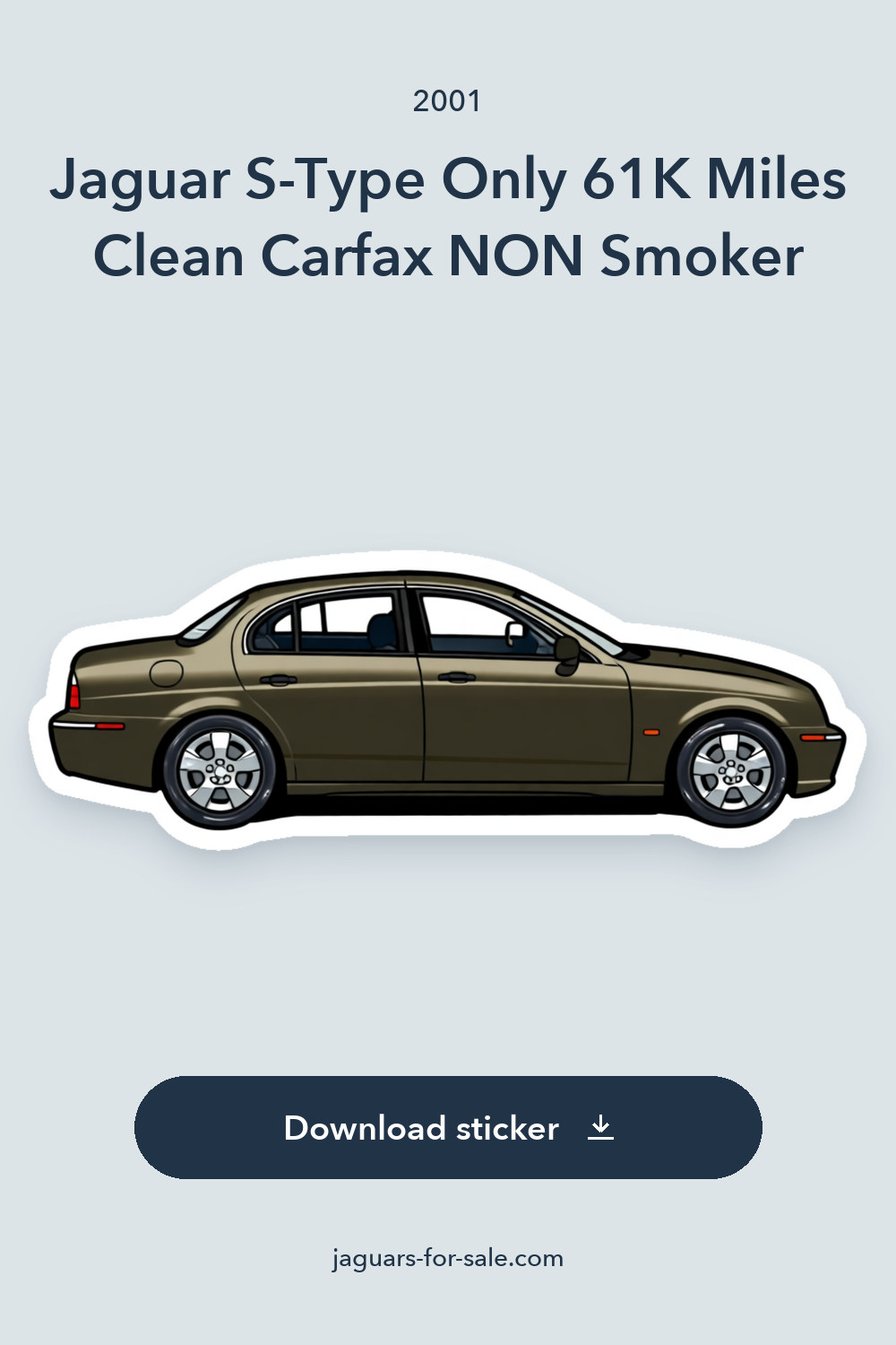 2001 Jaguar S-Type Only 61K Miles Clean Carfax NON Smoker sticker preview