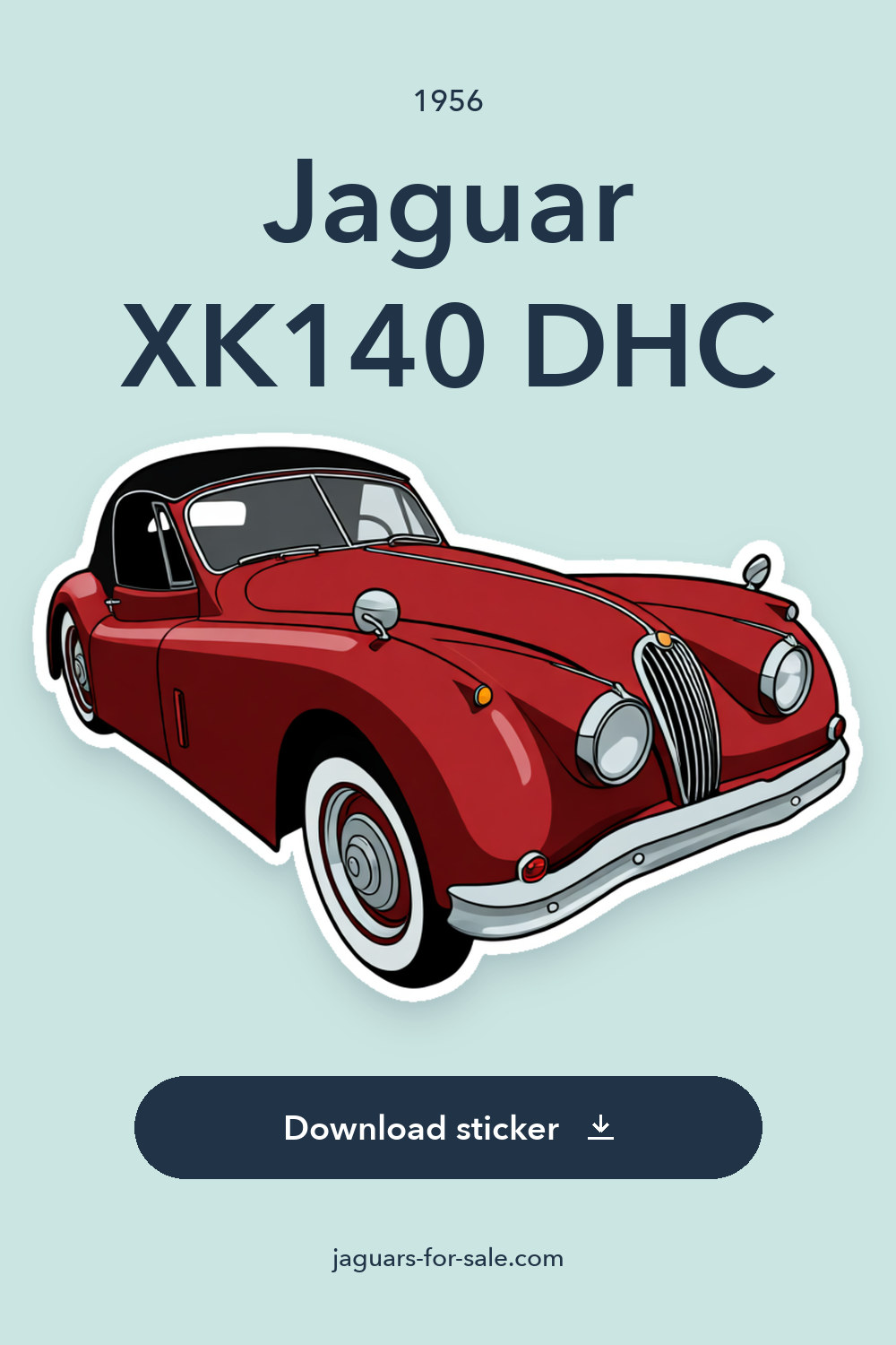 1956 Jaguar XK140 DHC sticker preview